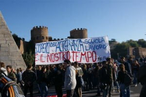 manifestazione degli studenti