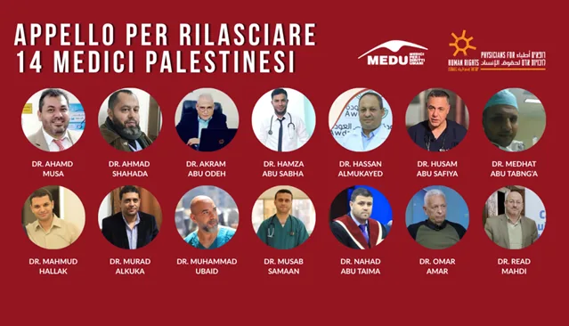 CURARE NON È UN CRIMINE: MEDU CHIEDE LA LIBERAZIONE DEI MEDICI DI GAZA DETENUTI DA ISRAELE